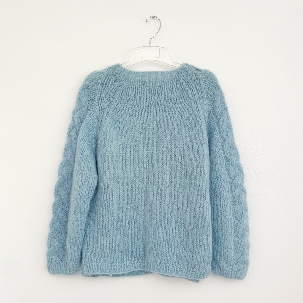 SOLD VTG Chunky Hand Knit Cardigan Sweater - Picture 4 of 7